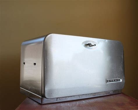 vintage stainless steel bread box|brushed stainless steel bread bin.